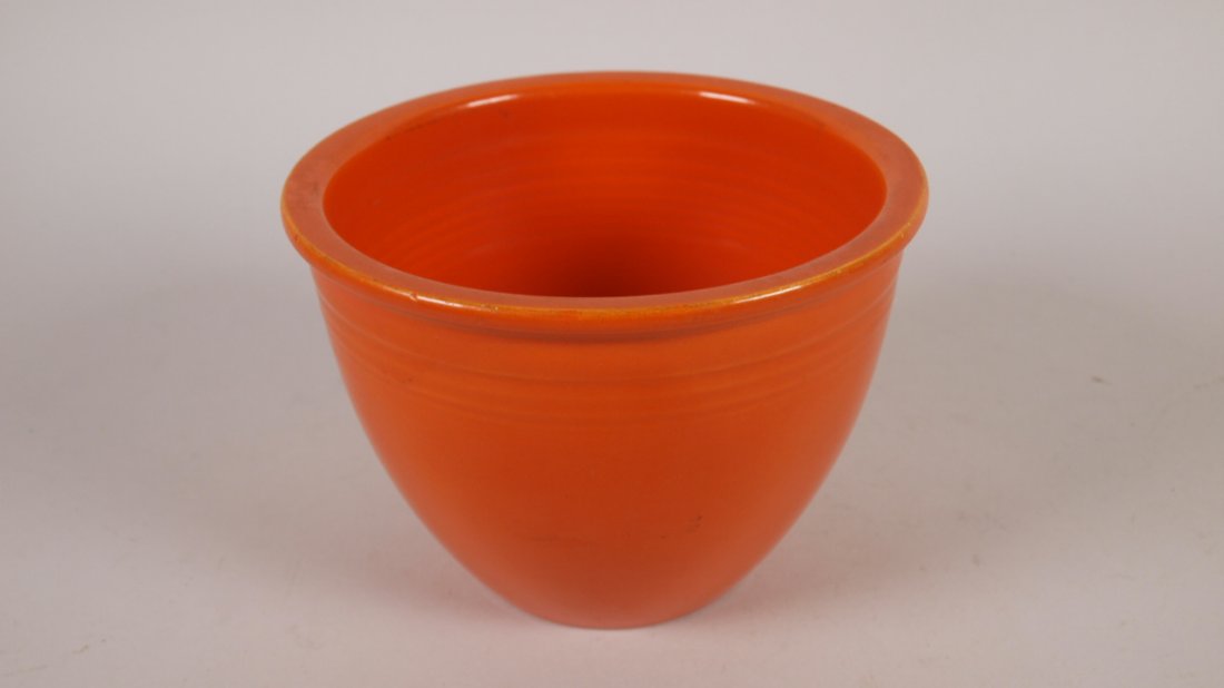 Fiesta mixing bowl #1, red, rim nicks (1 of 1)