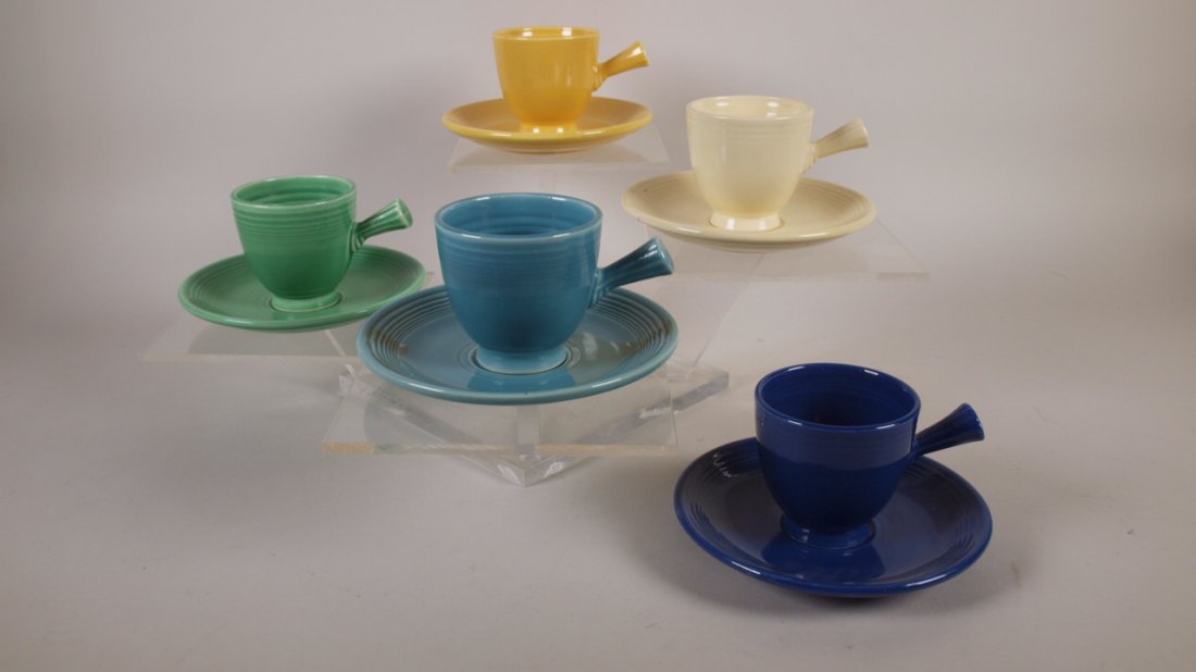 Fiesta demitasse cup & saucer group - cobalt, ivory, (1 of 1)