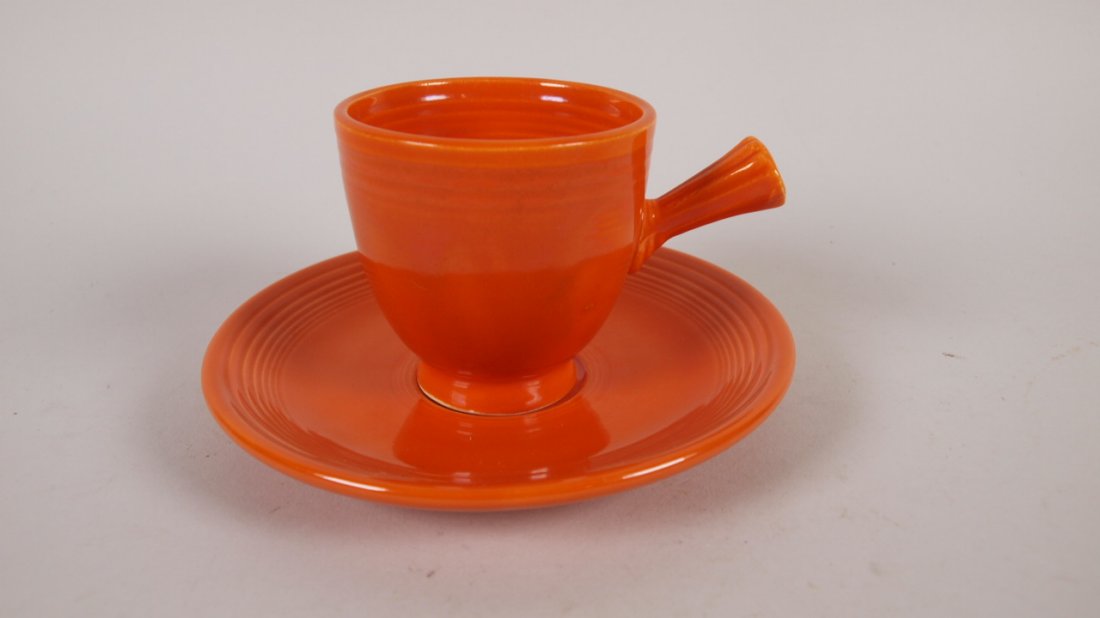 Fiesta demitasse cup & saucer, red (1 of 1)
