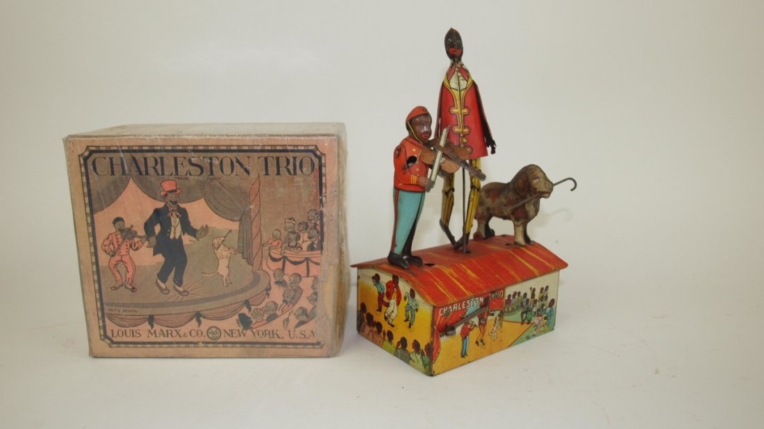 Louis Marx "Charleston Trio" tin lithograph wind up toy: Louis Marx "Charleston Trio" tin lithograph wind up toy with original box