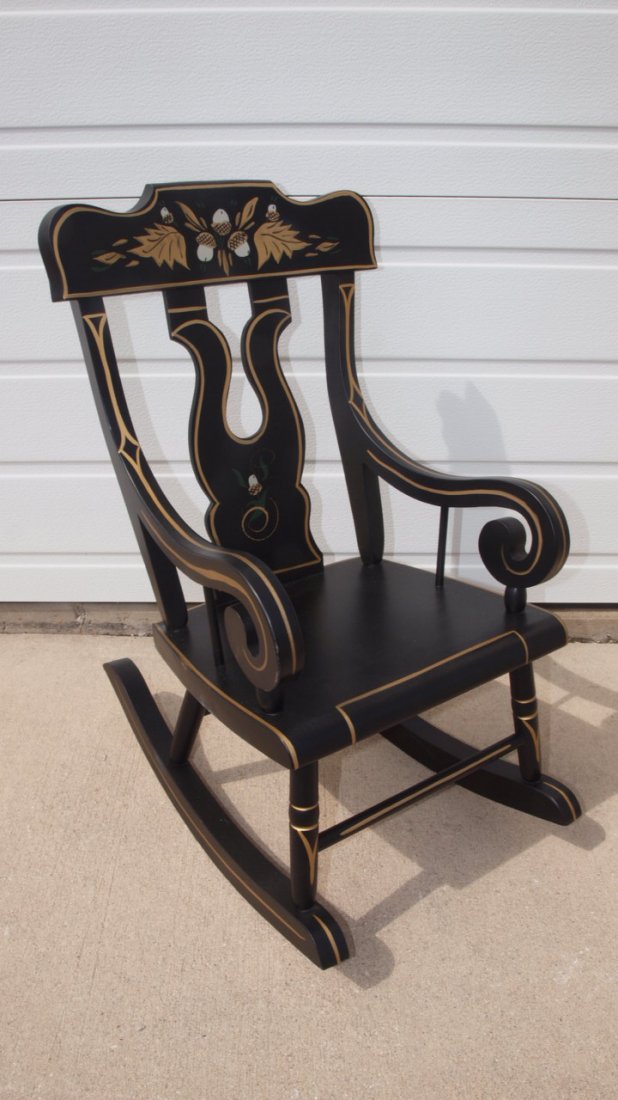 J.S. Ebersol Boston type childs rocker: J.S. Ebersol Boston type childs rocker