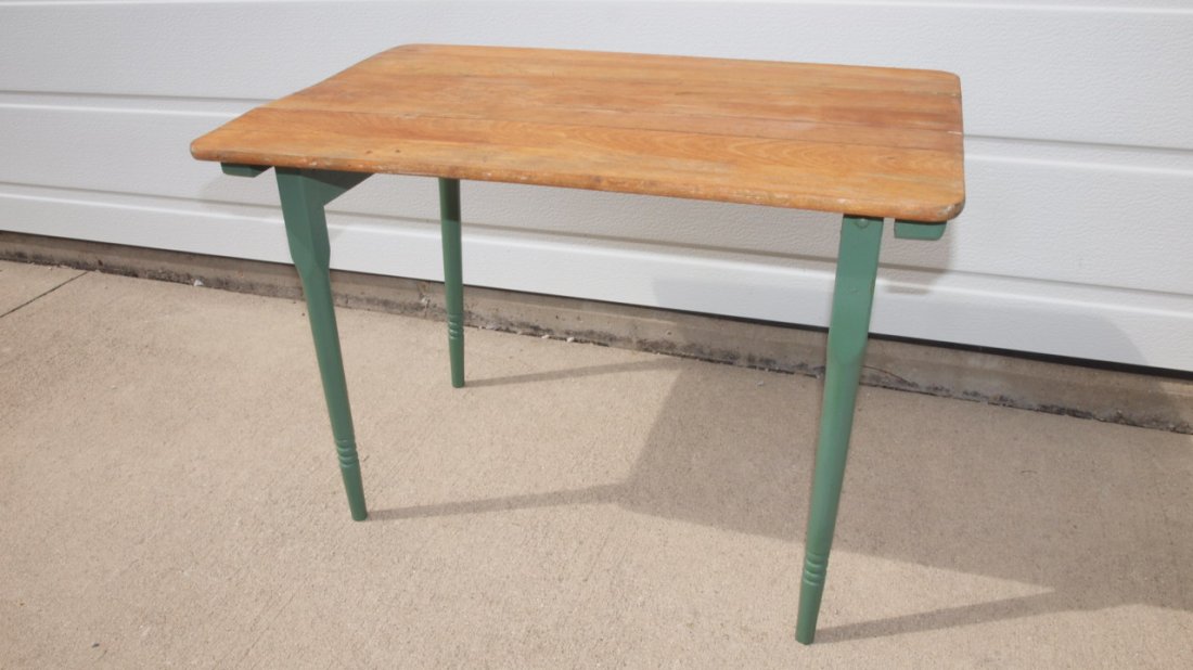 Childs folding sewing table, Paris Mfg. Co., South: Childs folding sewing table, Paris Mfg. Co., South Paris, ME, No. 11, 22" w x 15" h
