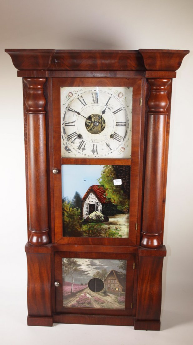 Seth Thomas triple decker weight clock 32 1/2": Seth Thomas triple decker weight clock 32 1/2"