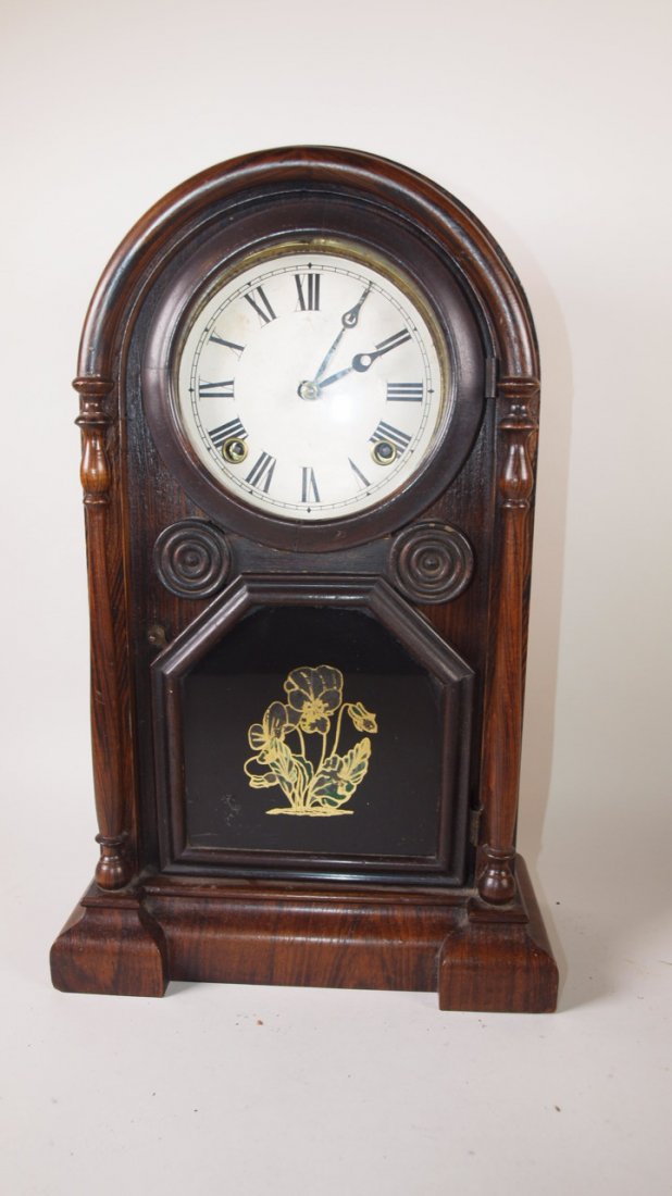 EN Walsh cottage shelf clock, 17 1/2": EN Walsh cottage shelf clock, 17 1/2"