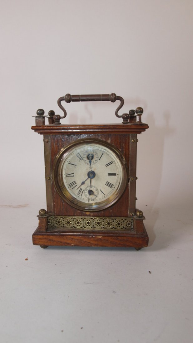 German Jungam oak alarm clock: German Jungam oak alarm clock