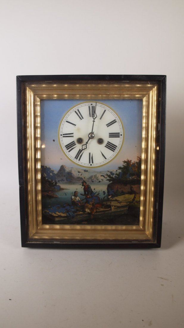 German picture frame wall clock, 11" x 13": German picture frame wall clock, 11" x 13"