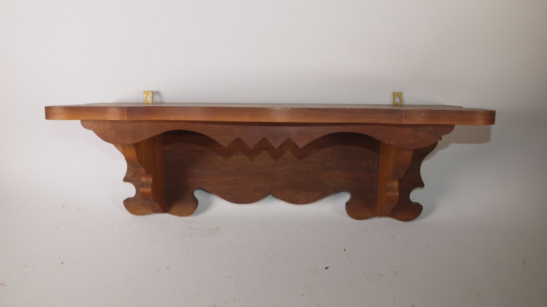 Walnut clock shelf, 22 1/2"w: Walnut clock shelf, 22 1/2"w