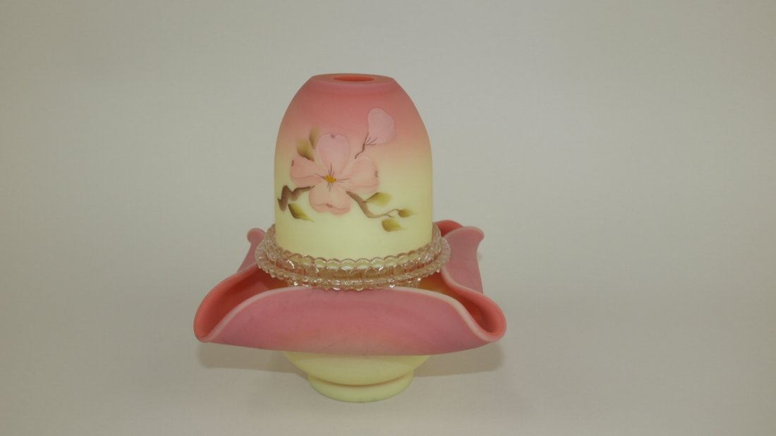 Fenton burmese fairy lamp: Fenton burmese fairy lamp