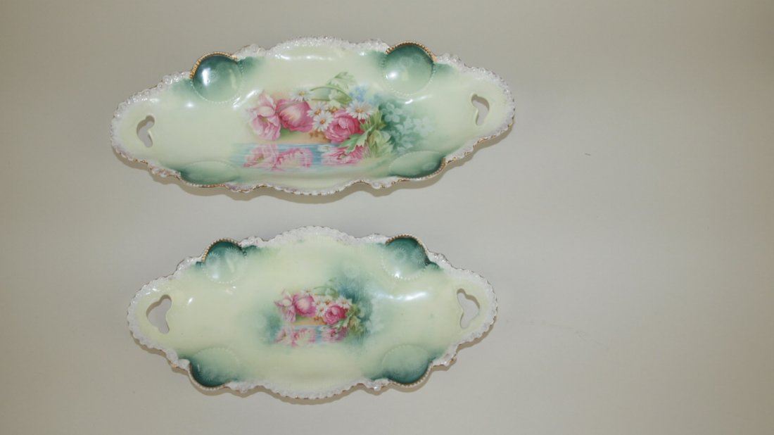 RS Prussia floral celery tray (unmarked) and matching (1 of 1)