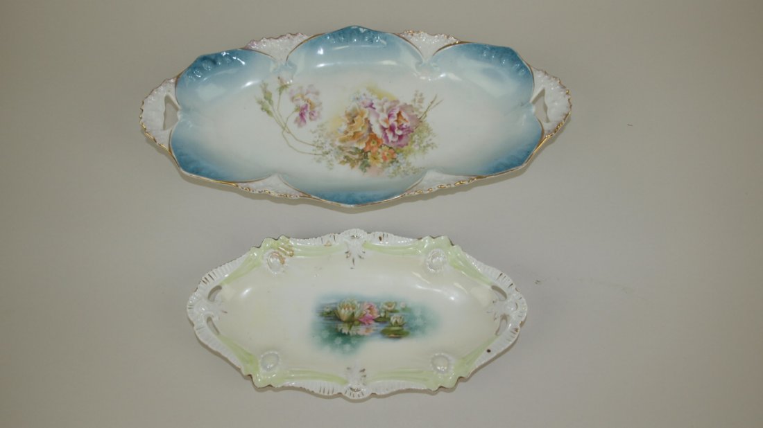RS Prussia celery tray (unmarked) & pickle dish (1 of 1)