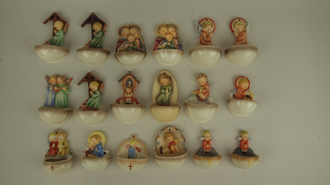 Hummel lot of 18 holy water fonts, some with early (1 of 1)