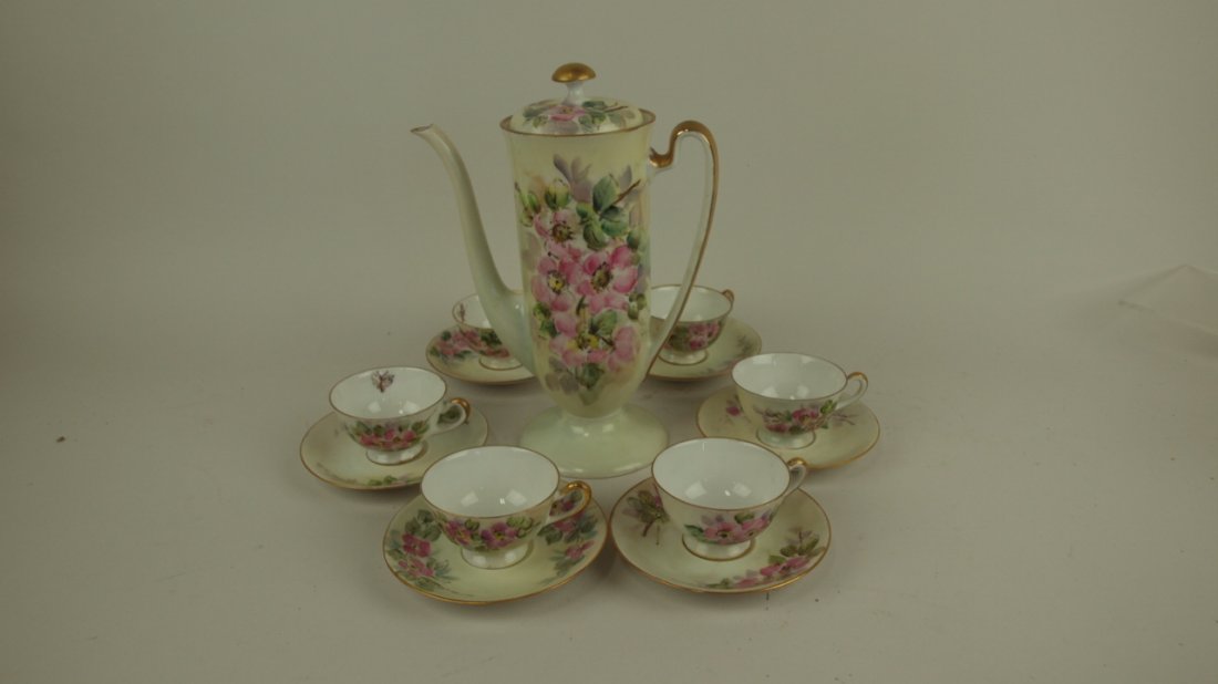 German porcelain 7 pc chocolate set (1 of 1)