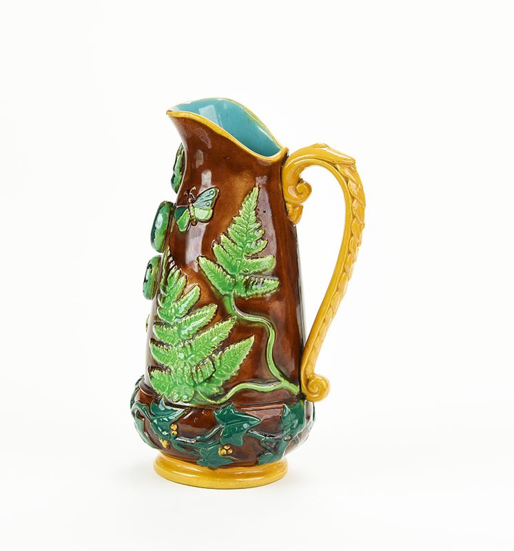 A Very Rare Majolica Palissy Style "Snake" Pitcher c. (1 of 3)