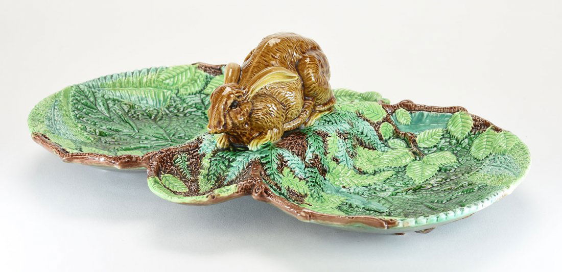 A Very Rare and CharmIng George Jones Majolica 'Rabbit' (1 of 3)