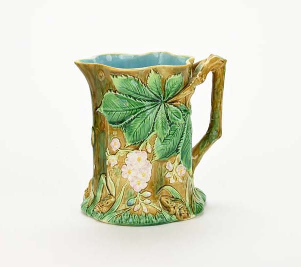 A George Jones Majolica ‘Park’ pitcher c.1875, modelled (1 of 3)