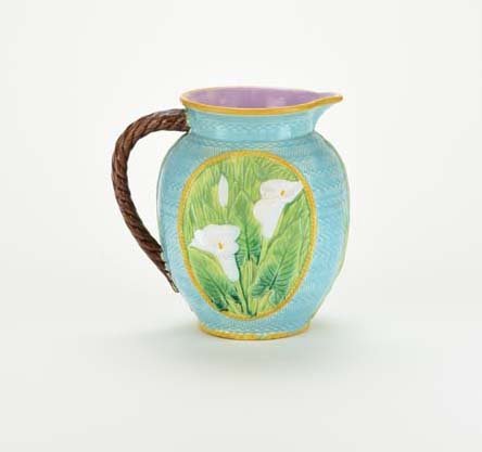 A Rare George Jones Majolica ‘Calla Lily’ Pitcher (1 of 3)