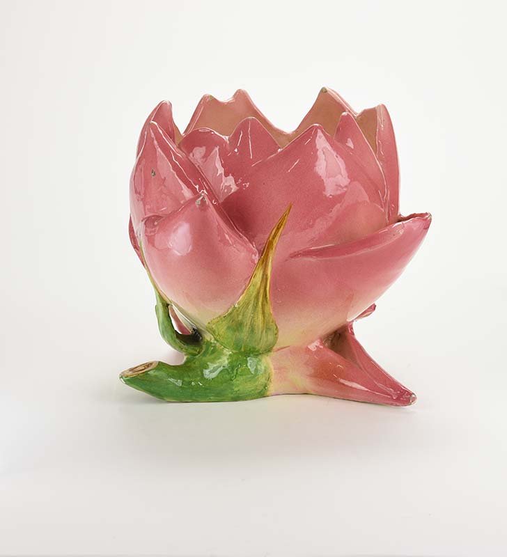 A Large and Rare Delphin Massier Rose Vase, c. 1880. (1 of 2)