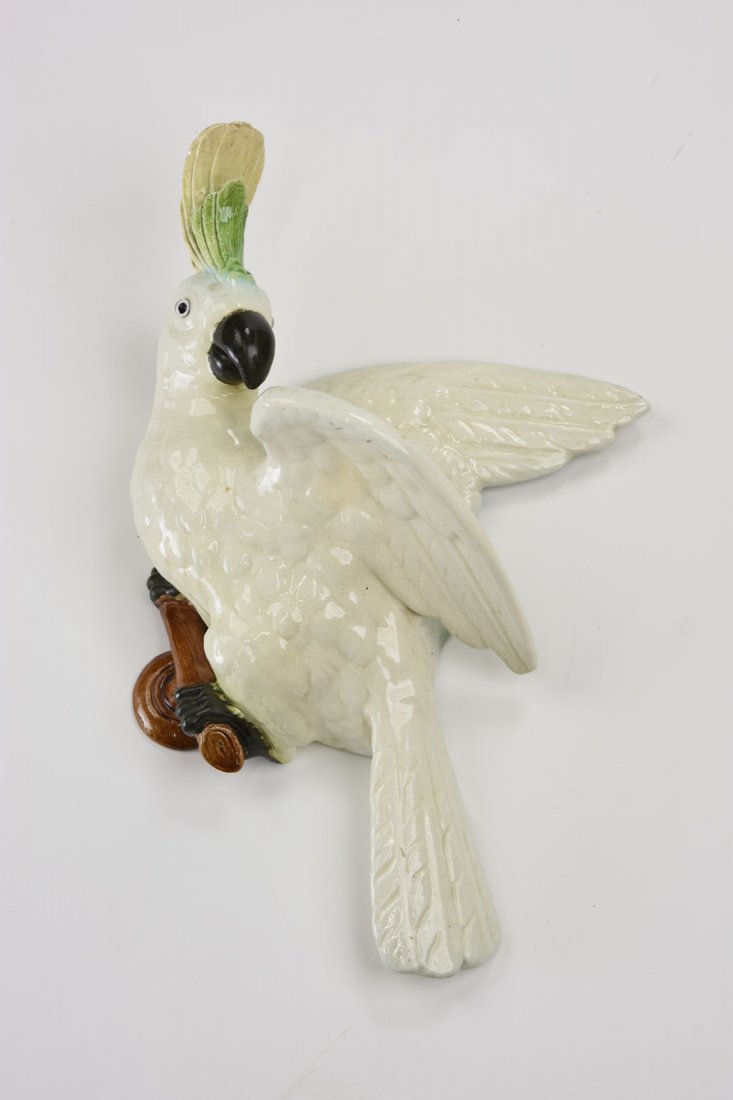 An Amusing French Majolica Parrot Wall Vase, c. 1880. (1 of 2)