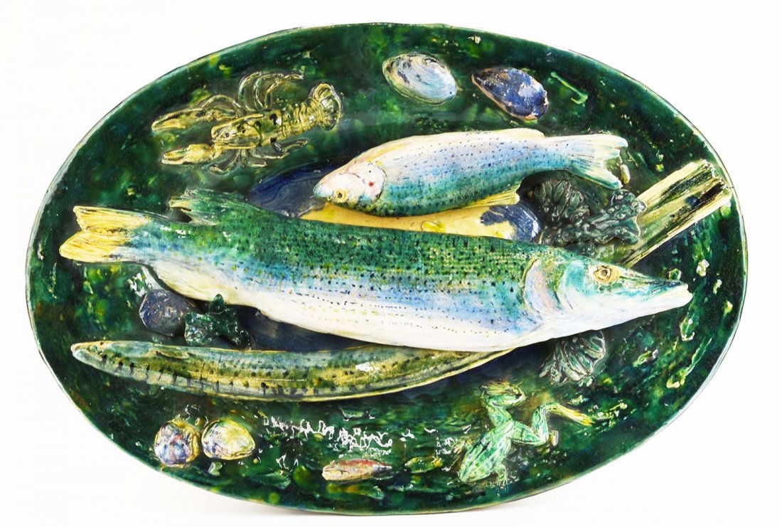 A Huge and Magnificent Alfred Renoleau ‘Palissy’ Plaque (1 of 3)