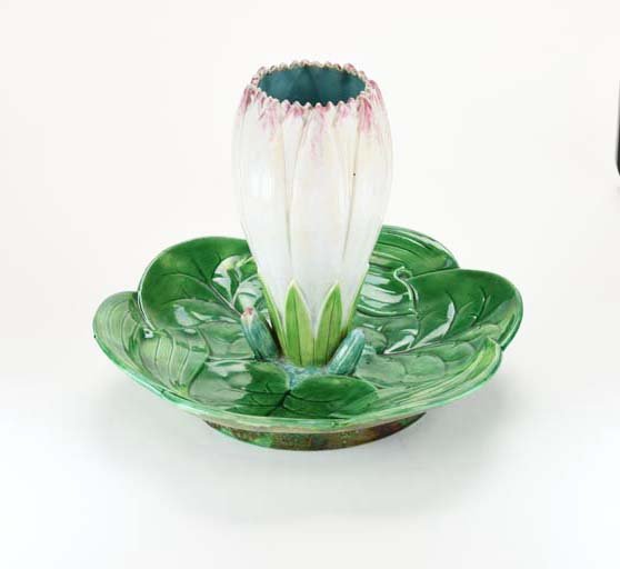 A Extremely Rare George Jones Majolica Centerpiece, c. (1 of 2)