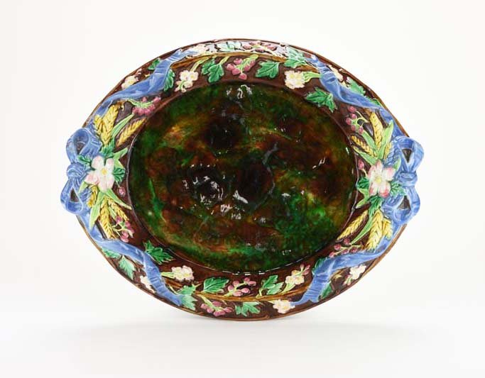An Excellent Quality George Jones Majolica ‘Ribbon and (1 of 2)