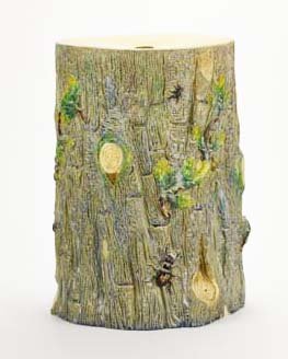 A Very Rare Hugo Lonitz Majolica Tree Trunk Garden Seat (1 of 3)