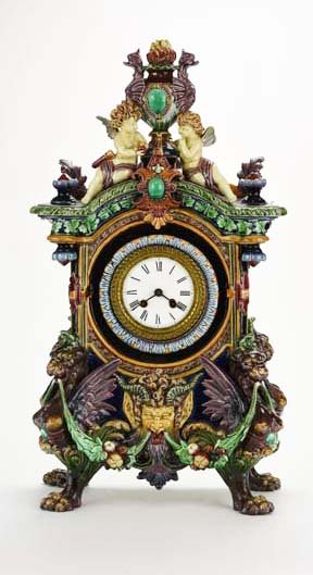 A Magnificent Hugo Lonitz Majolica Clock (1 of 5)