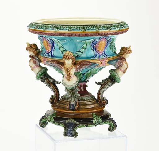 A Rare Hugo Lonitz Majolica Renaissance Revival Center (1 of 2)