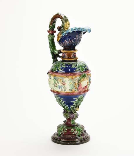 A Hugo Lonitz Majolica Renaissance Revival Ewer (1 of 3)