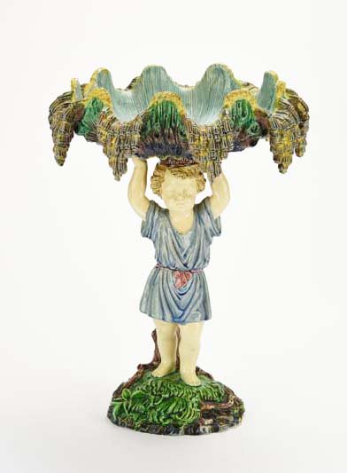 A Rare Hugo Lonitz Majolica Tazza, c. 1880 (1 of 2)