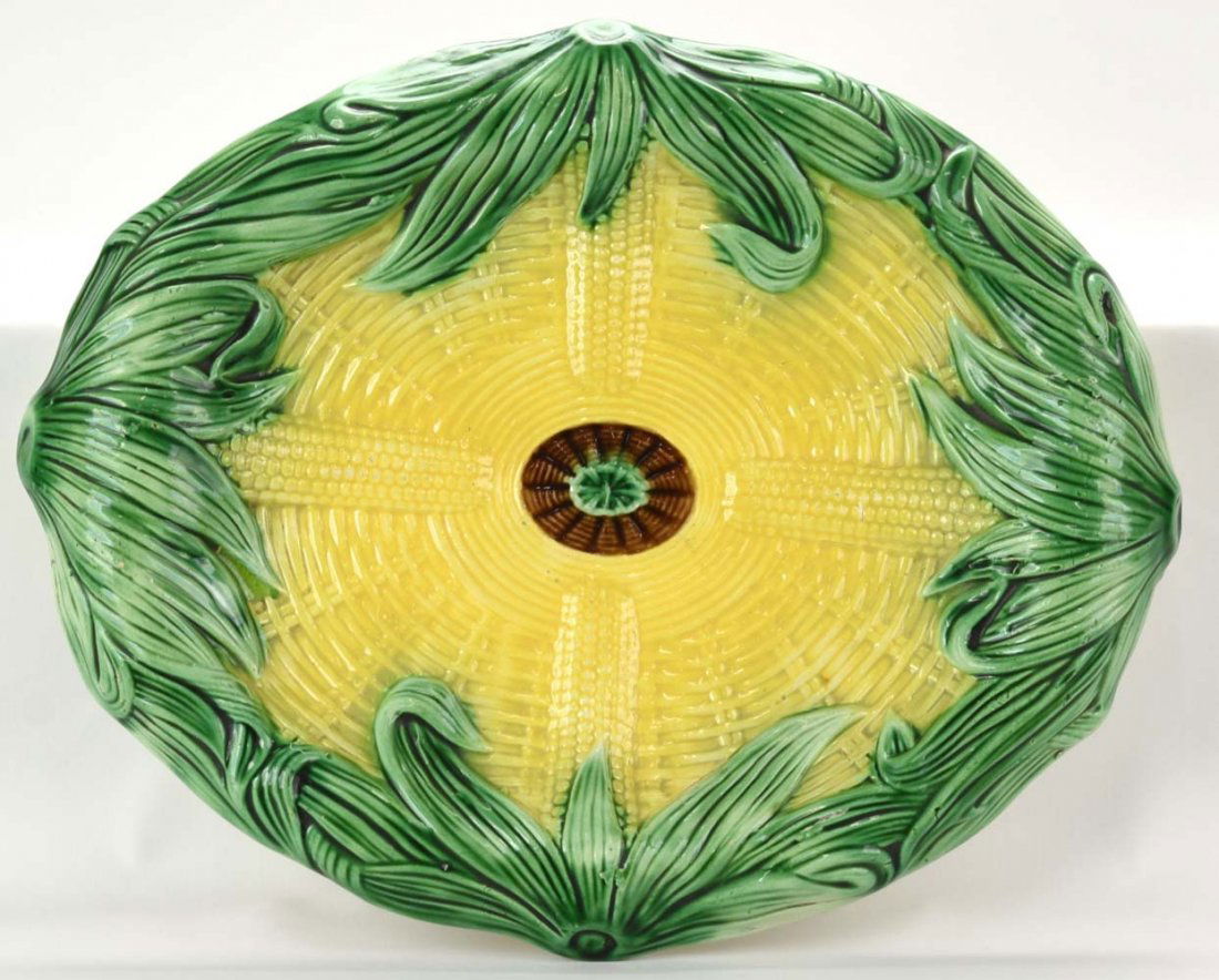 Majolica corn platter, 14" (1 of 1)