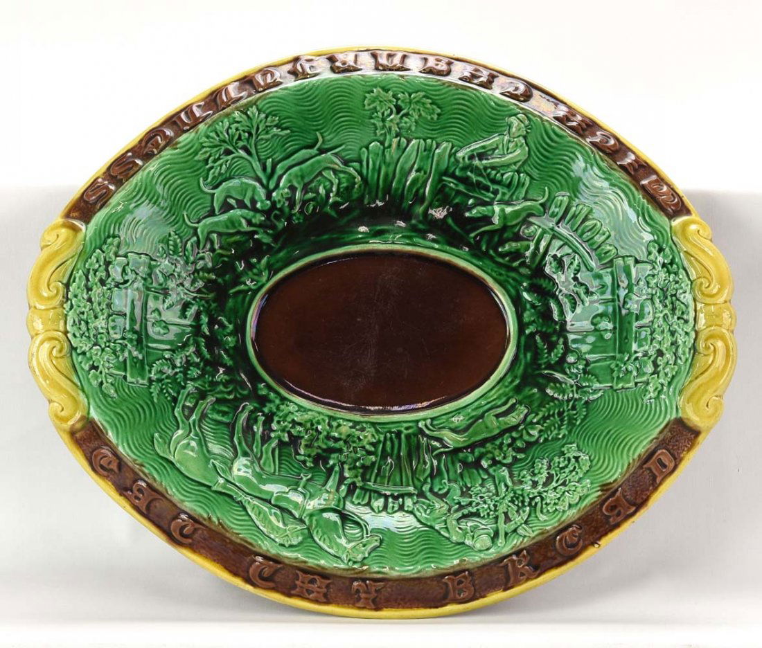 Adams & Bromley majolica barnyard scene platter , 12 (1 of 1)