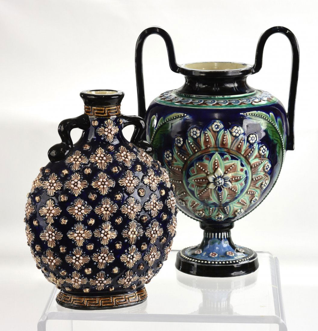 Hugo Lonitz lot of 2 vases - moon flask and two (1 of 1)