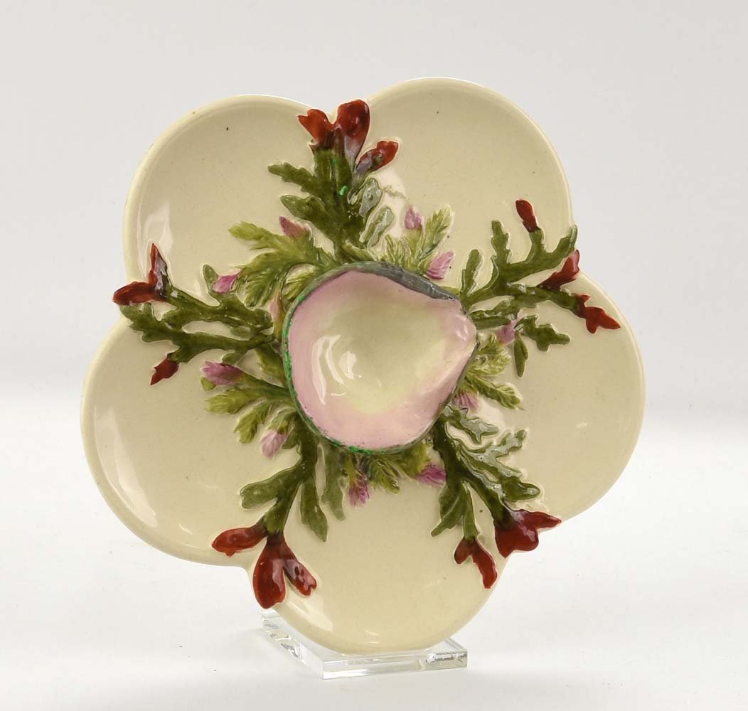 Rare George Jones albino majolica 5 well oyster plate (1 of 1)