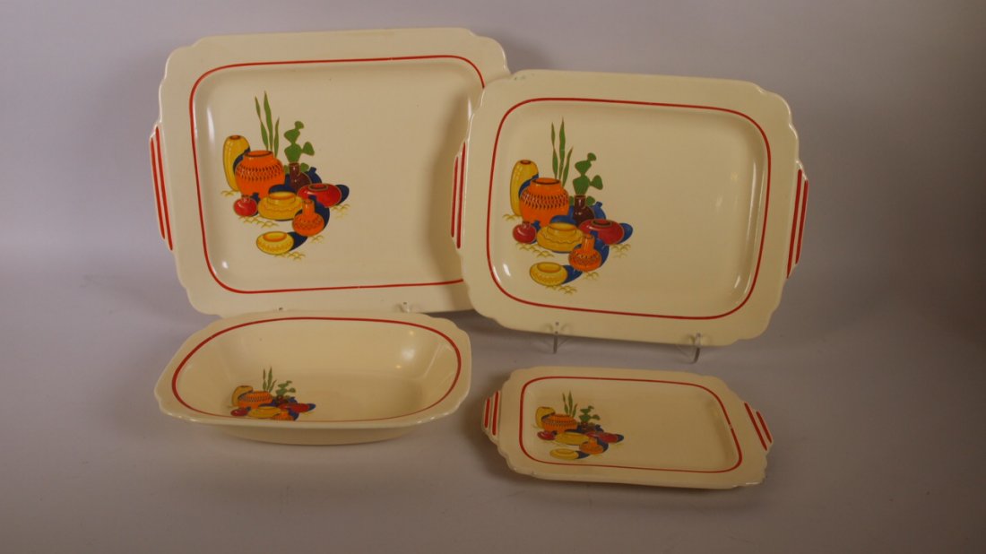 Fiesta Mexicana lot of 4 pieces:  2 platters, (1 of 1)