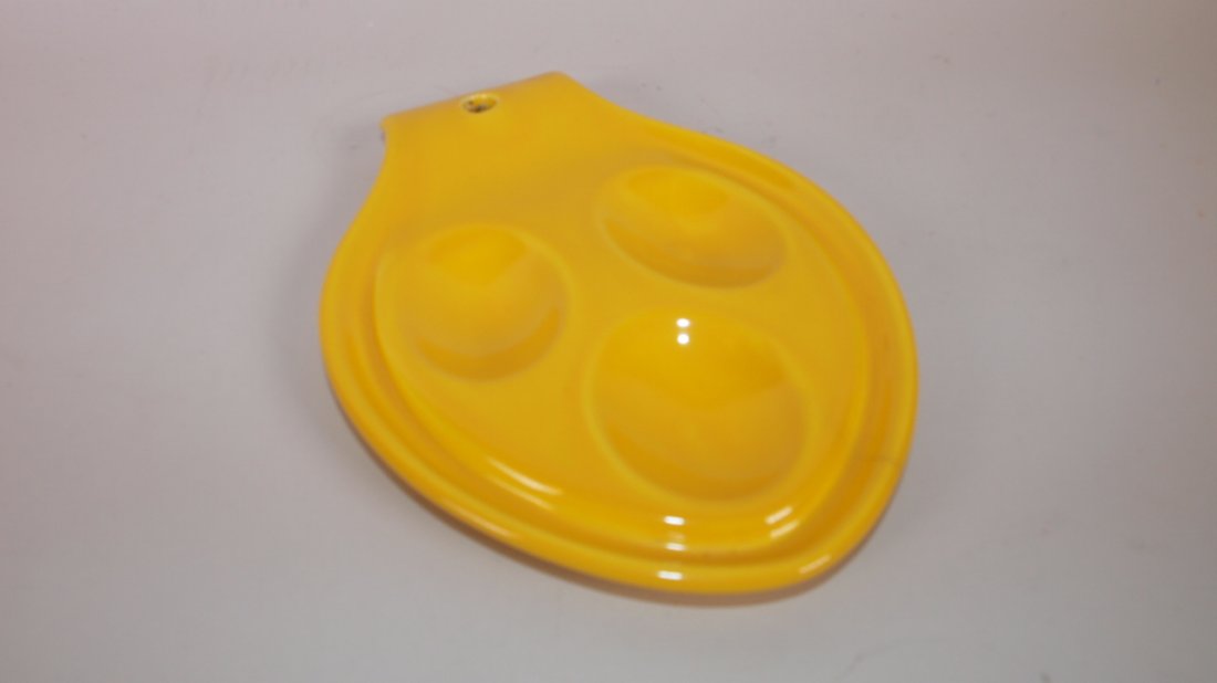 Fiesta Rhythm spoon rest, yellow, hairline (1 of 1)