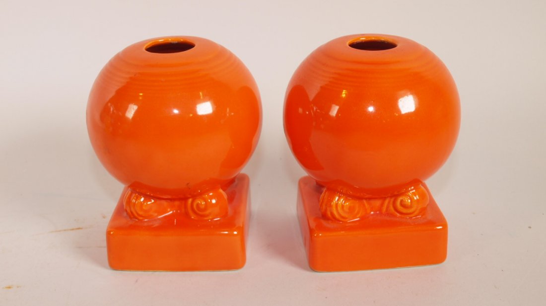 Fiesta bulb candle holders, pair, red (1 of 1)