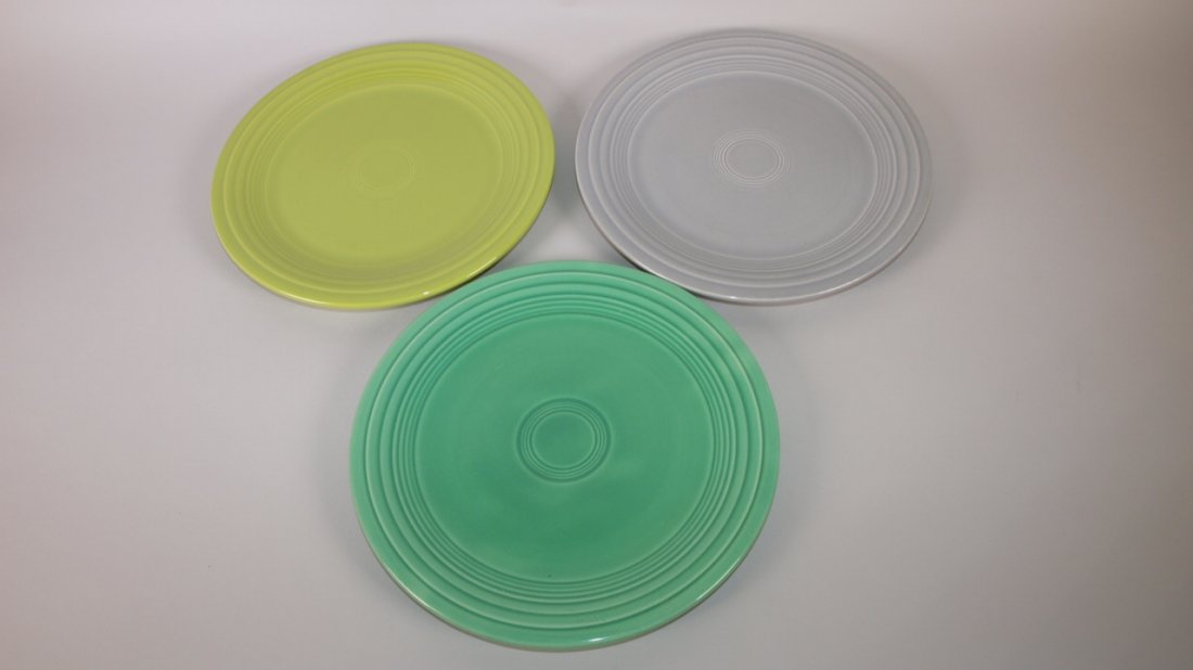 Fiesta 9" plate group, chartreusse, green, & gray (1 of 1)
