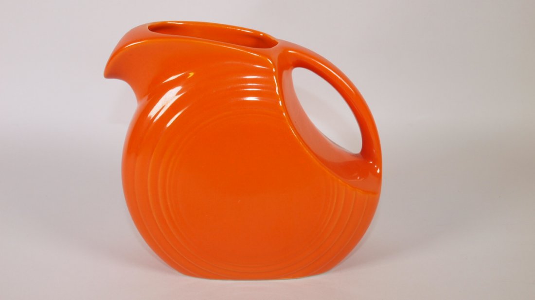 Fiesta disk juice pitcher, red (1 of 1)