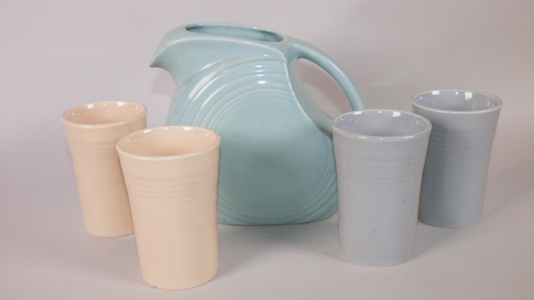 Fiesta disk juice set, Jubilee celedon pitcher (1 of 1)