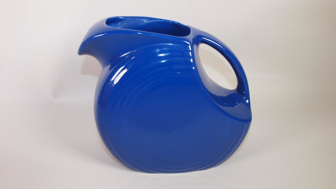 Fiesta disk water pitcher, cobalt (1 of 1)