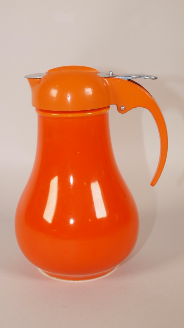 Fiesta syrup pitcher, red (1 of 1)