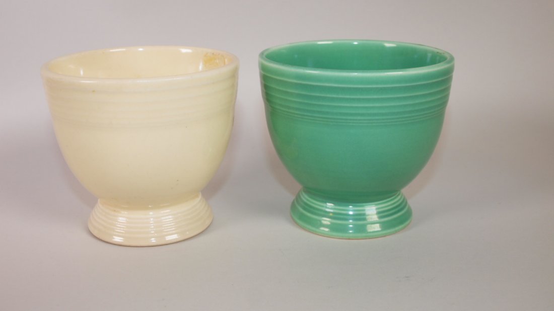 Fiesta egg cup, ivory & green (1 of 1)