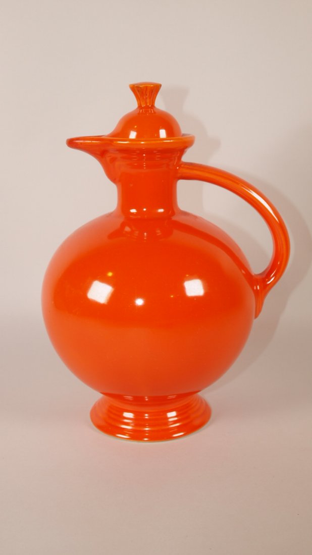Fiesta water carafe, red, repair to spout and lid (1 of 1)