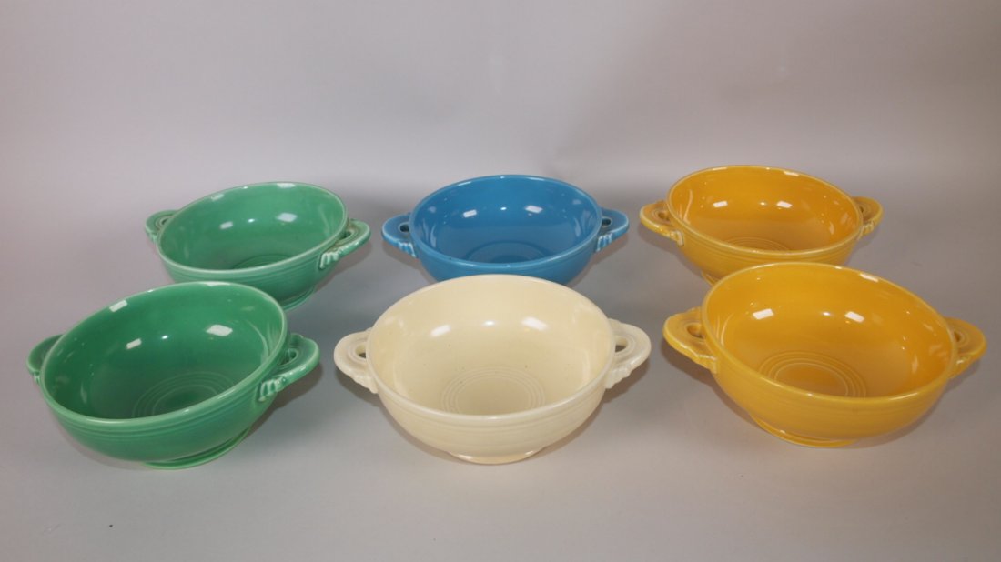 Fiesta cream soup bowl group:  6 mixed colors (1 of 1)