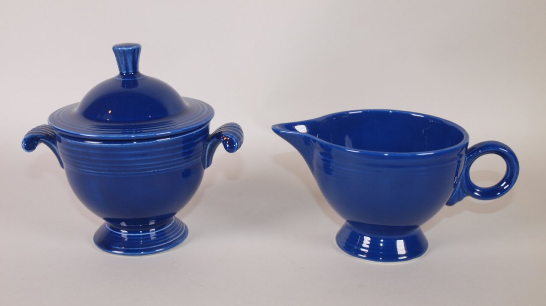 Fiesta cream & sugar, cobalt: Fiesta cream & sugar, cobalt