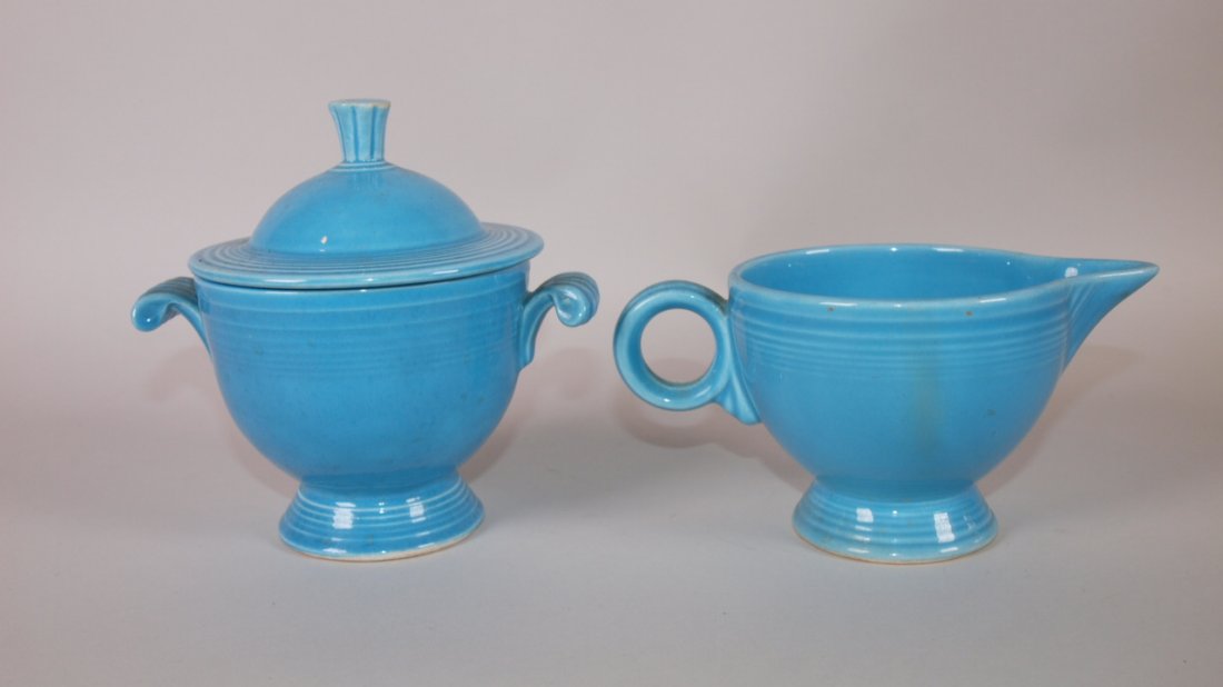 Fiesta cream & sugar, turquoise: Fiesta cream & sugar, turquoise