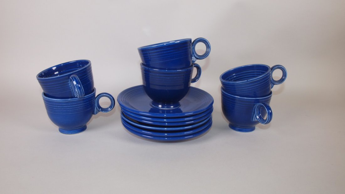 Fiesta cup & saucer group:  6-cobalt (1 of 1)