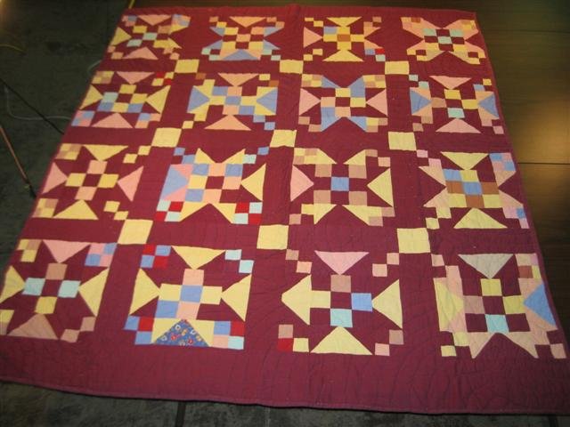 9-Patch Multicolored Quilt is 68x85 (1 of 2)
