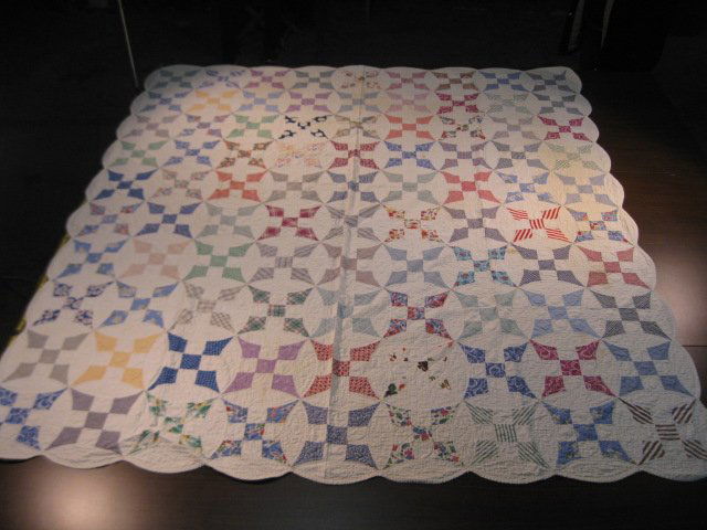 Antique Windmill Quilt in Multicolors is 80x89 (1 of 2)